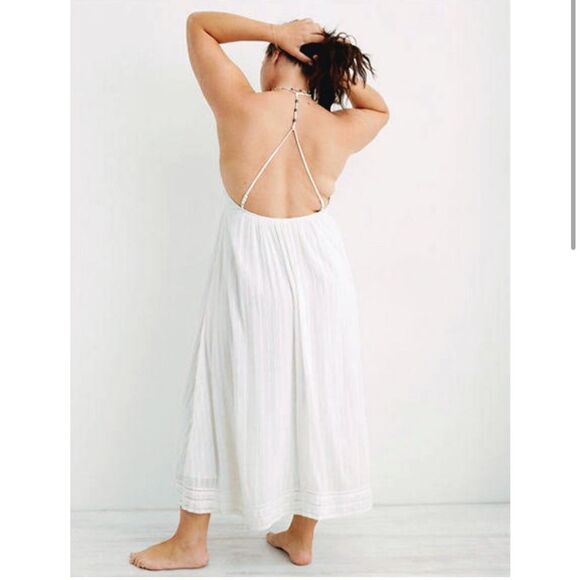 NWT Aerie Front Slit Maxi Dress BEACH WHITE SIZE‎ XL - Picture 2 of 7